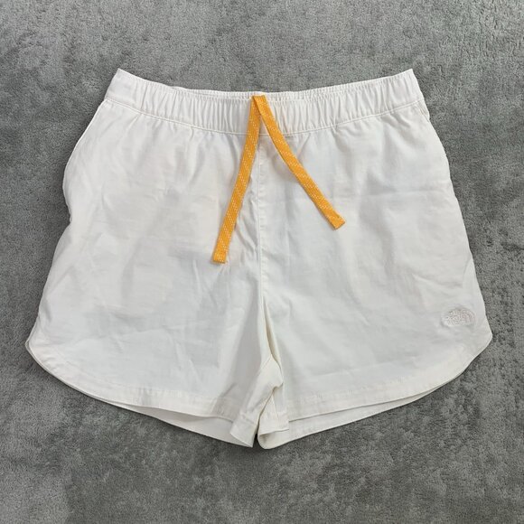 The North Face Class V Shorts Womens Medium White Outdoor Hiking Drawstring 4” - Picture 2 of 11